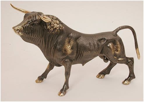 Бык бронзовый. Размер 26x40 см Символ Тельца. Корпоративный Подарок.