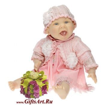 Коллекционная виниловая кукла Роми сидит Romy Ручная работа Размер 50 см. Ограниченный выпуск 999 штук Германия RF-COLLECTION