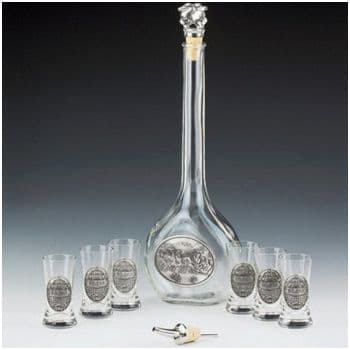 Набор для водки 7 предметов Русская тройка стекло и олово Artina Австрия