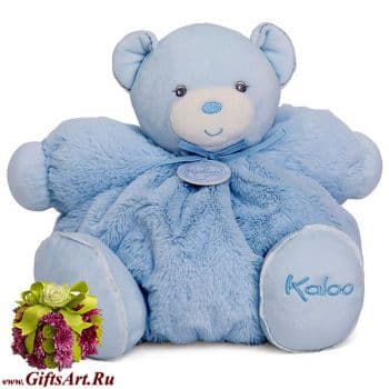 Мишка Kaloo мягкая игрушка Large Blue Bear Высота 30 см Коллекция Kaloo PERLE Франция