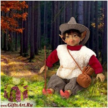 Виниловая кукла Midhir - удачливость в игре и жизни. Высота 28 см. Магическая кукла. Испания