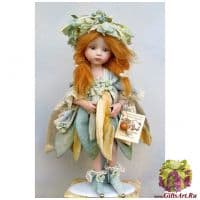 Итальянская кукла Montedragone Lobelia Лобелия. 29 см. Стеклянные глаза. Ручная работа
