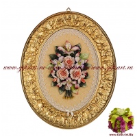Картина фарфоровая панно Букеты цветов -1 54 x 44 см. Италия