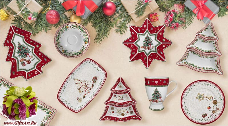Новогодняя посуда Рождественская трапеза
