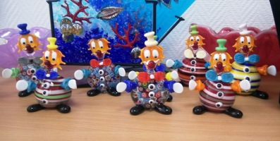 Поступление клоунов из муранского стекла Италия.