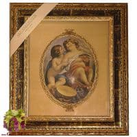 Картина фарфоровая панно Путти музыканты. Высота 65 см. Италия