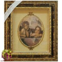 Картина фарфоровая панно Ангелы Рафаэля. Высота 65 см. Италия