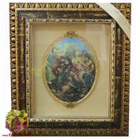 Картина фарфоровая панно Музы и ангелочек. Высота 65 см. Италия