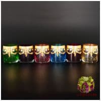 Набор 6 бокалов 290 мл для виски Анжела Арлекино. Crystalite Bohemia. Чехия