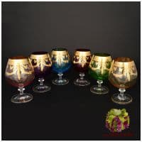 Набор 6 бокалов 400 мл для коньяка Анжела Арлекино. Crystalite Bohemia. Чехия