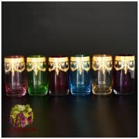 Набор 6 стаканов 380 мл Анжела Арлекино. Crystalite Bohemia. Чехия
