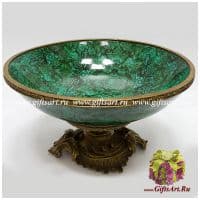 Чаша большая. Фарфор и бронза. Декор Хозяйка медной горы. Ручная работа. Размер 62 см