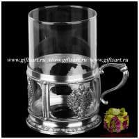 Стакан для чая с подстаканником из олова Серия Империя 0,2 л Artina