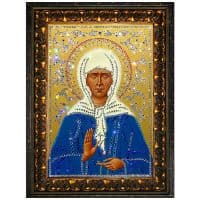 Икона Святая Матрона Московская со стразами 28 х 20 см