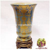 Ваза. Фарфор и бронза. Коллекция Небесные гирлянды. Ручная работа. Высота 25 см