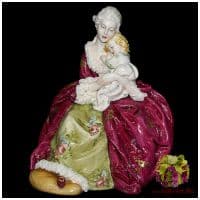 Статуэтка фарфоровая &quot;Дама с младенцем&quot;. Высота 20 см. Porcellane Principe Италия