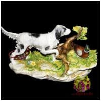 Статуэтка фарфоровая &quot;Сеттер и фазан&quot;. Размер 18 см. Porcellane Principe Италия