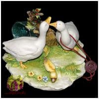 Статуэтка фарфоровая &quot;Гусиная семейка&quot;. Размер 12 см. Porcellane Principe Италия