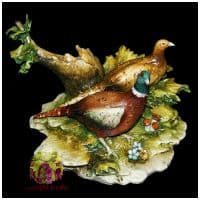 Статуэтка фарфоровая &quot;Пара фазанов&quot;. Размер 13 см. Porcellane Principe Италия