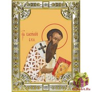 Икона освященная &quot;Василий Великий святитель&quot;, 18x24 см со стразами, 18x24 см