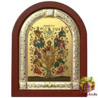 Икона Спаситель Спас Древо Жизни в серебряном окладе Размер 25 х 20 см.