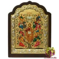 Икона Спаситель Спас Древо Жизни в серебряном окладе Размер 20 х 16 см.