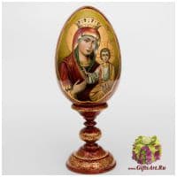 Яйцо иконописное Казанская Божия Матерь Высота 31 см Рукописное