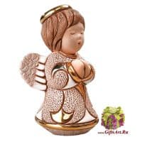 Ангел молится. Керамическая фигурка De Rosa Rinconada. Бежевый. Высота 9 см