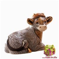 Вол De Rosa Rinconada. Керамическая фигурка. Длина 8 см