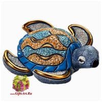 Морская черепаха Хоксбилла De Rosa Rinconada. Керамическая фигурка. Длина 12 см