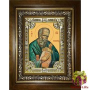 Икона освященная &quot;Иоанн Богослов апостол (Иван)&quot;, 18x24 см, со стразами, в деревянном киоте 24x30 см, 24x30 см