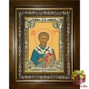 Икона освященная &quot;Стахий епископ Византийский,апостол&quot;, 18x24 см, со стразами, в деревянном киоте 24x30 см, 24x30 см