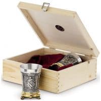 Набор оловянных бокалов серия Рафаэль с золочением. Подарочная упаковка. Artina Австрия