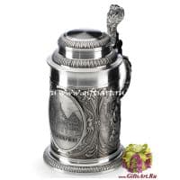 Кружка для пива Франкфурт. Олово. Высота 17 см. 0,5 литра. Artina Австрия