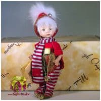 Итальянская фарфоровая кукла Noel Ноэл Высота 17 см. Италия Montedragone  Ручная работа