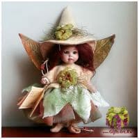 Итальянская фарфоровая кукла Montedragone Fata Fiorella Фея Фиорелла. Высота 15 см.