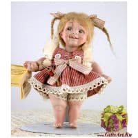 Итальянская фарфоровая кукла Montedragone Rosina E Розина Е. Высота 16 см.