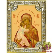 Икона освященная &quot;Владимирская икона Божией Матери&quot;, 18x24 см, со стразами