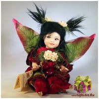 Кукла фарфоровая Montedragone Amarena piccolo popolo. Высота 18 см. Италия