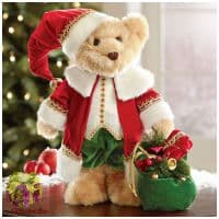 Рождественский белый медведь. Серия Друзья Деда Мороза. Высота 35 см