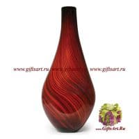 Ваза Red Roma. Цветное стекло. Высота 50 см. Ручная работа