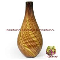 Ваза Yellow Roma. Цветное стекло. Высота 50 см. Ручная работа