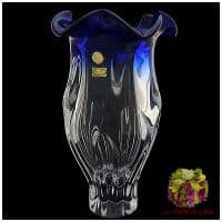 Ваза цветное стекло. Высота 35 см. 913882601 Ручная работа. Чехия