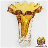 Ваза цветное стекло. Высота 30 см. 284860401 Ручная работа. Чехия