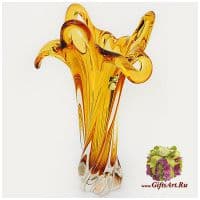 Ваза цветное стекло. Высота 38 см. 005860401 Ручная работа. Чехия