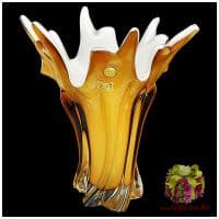 Ваза цветное стекло. Высота 32 см. 357836901 Ручная работа. Чехия