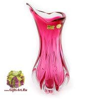 Ваза цветное стекло. Высота 37 см. 016826201 Ручная работа. Чехия