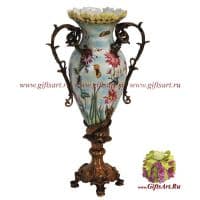 Ваза Рыба-кит. Фарфор и бронза. Коллекция Полдень. Ручная работа. Высота 47 см