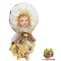 Кукла фарфоровая Montedragone Mushroom S Мухоморчик S. Высота 16 см. Италия