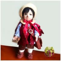 Итальянская фарфоровая кукла Пиноккио Pinocchio scolaro 33 см. Montedragone Ручная работа